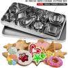 Mini Cookie Cutters Set with Box, QtoiKce 30Pcs Small Stainless Steel Flower Square Heart Round Star Triangle Oval Shapes Cookie Cutters, Mini