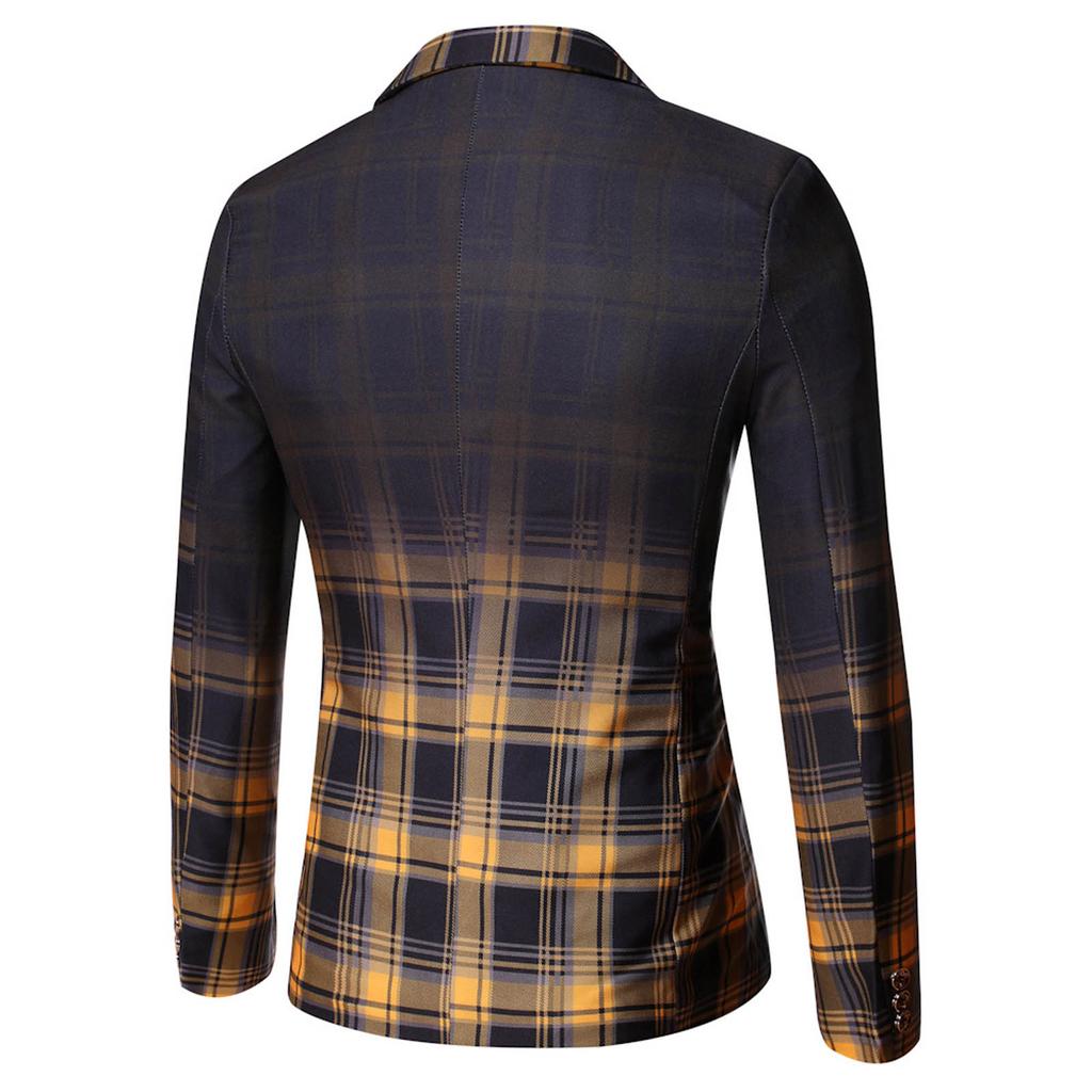 Mens  Winter Prints Formal Blouse Long Sleeve Top Jacket Coat