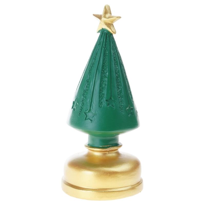 

Grade Glass Christmas Forests With Constructed In 6H Clock Rechargeable Sparkling Indoor Holiday Decoration Set small size зелёный