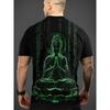 Large Men's Buddha Pattern 3D Printed Men's Round Neck Short Sleeved T-shirt Summer Fashion T-shirt Casual Comfortable Versatile Top