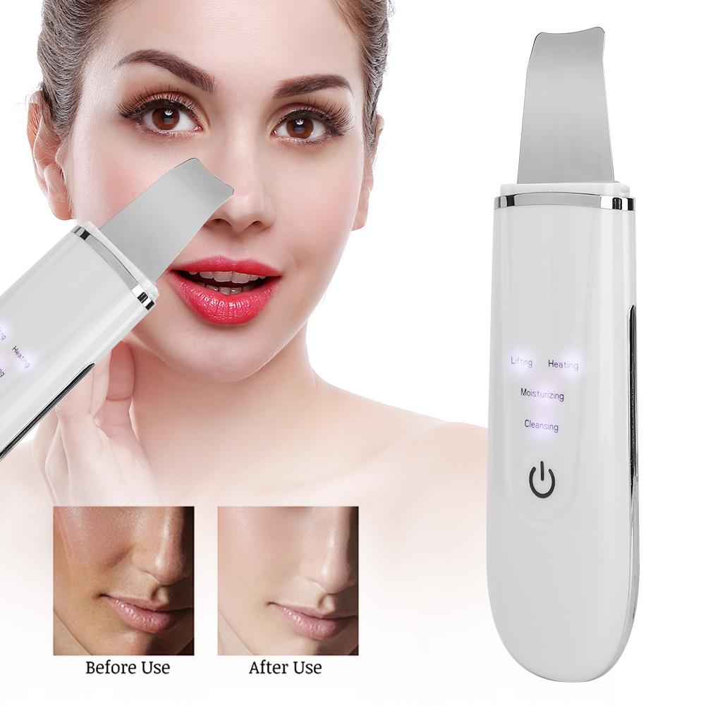 Ultrasonic Skin Scrubber Blackhead Pimple Removal Face Pore Vibration Cleanser Instrument