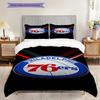 Philadelphia Ers Team Spirit Bedding(1 * Duvet Cover + 2 * Pillowcase, Without core)Soft and Comfortable Christmas Birthday Gift