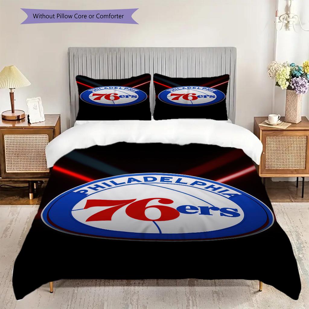 Philadelphia Ers Team Spirit Bedding(1 * Duvet Cover + 2 * Pillowcase, Without core)Soft and Comfortable Christmas Birthday Gift