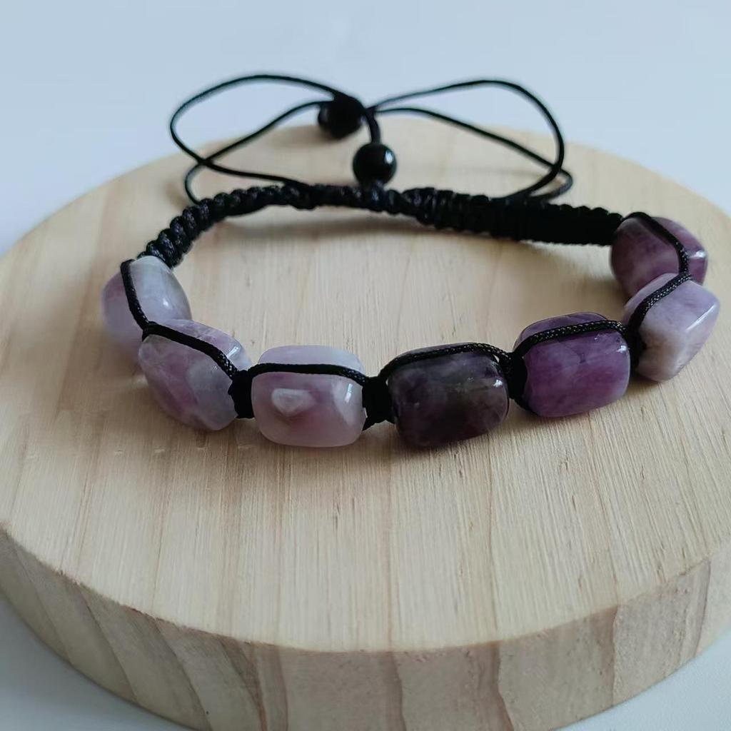 Exotic Seven-Color Crystal Woven Bracelet: Handmade Irregular Beaded Yoga Energy Bangle