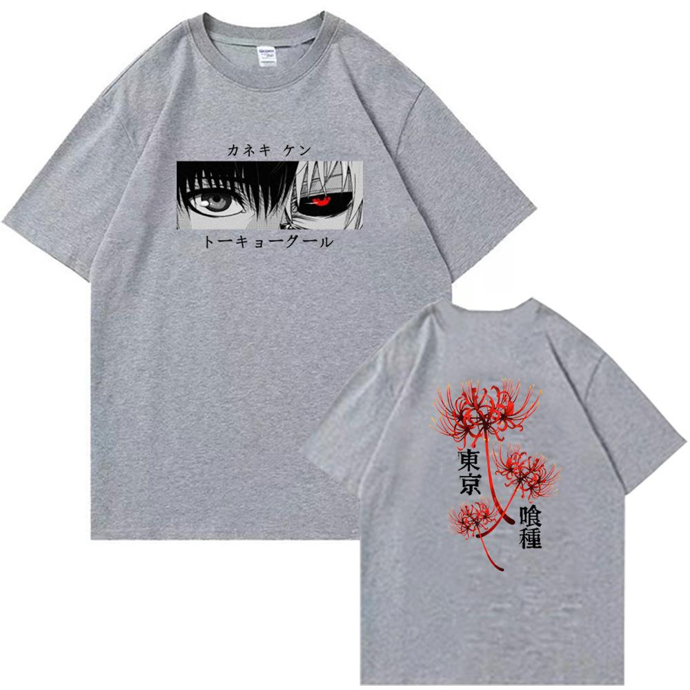 Summer High Quality Men's 100% Cotton Tokyo Ghoul Creative Printed Comfortable Casual T-Shirt Men's Outdoor Streetwear