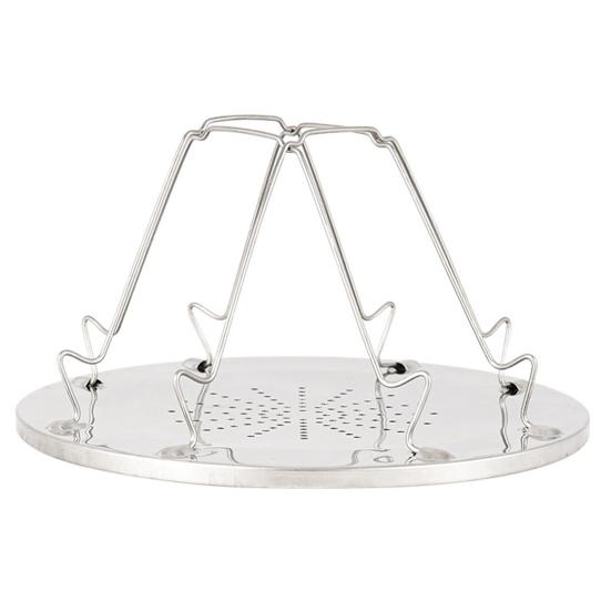 Stainless Steel Camping Stovetop Toaster Outdoor Cooking Hiking Picnic BBQ Foldable 4 Slices of Bread Camp Stove Toaster Rack Holder