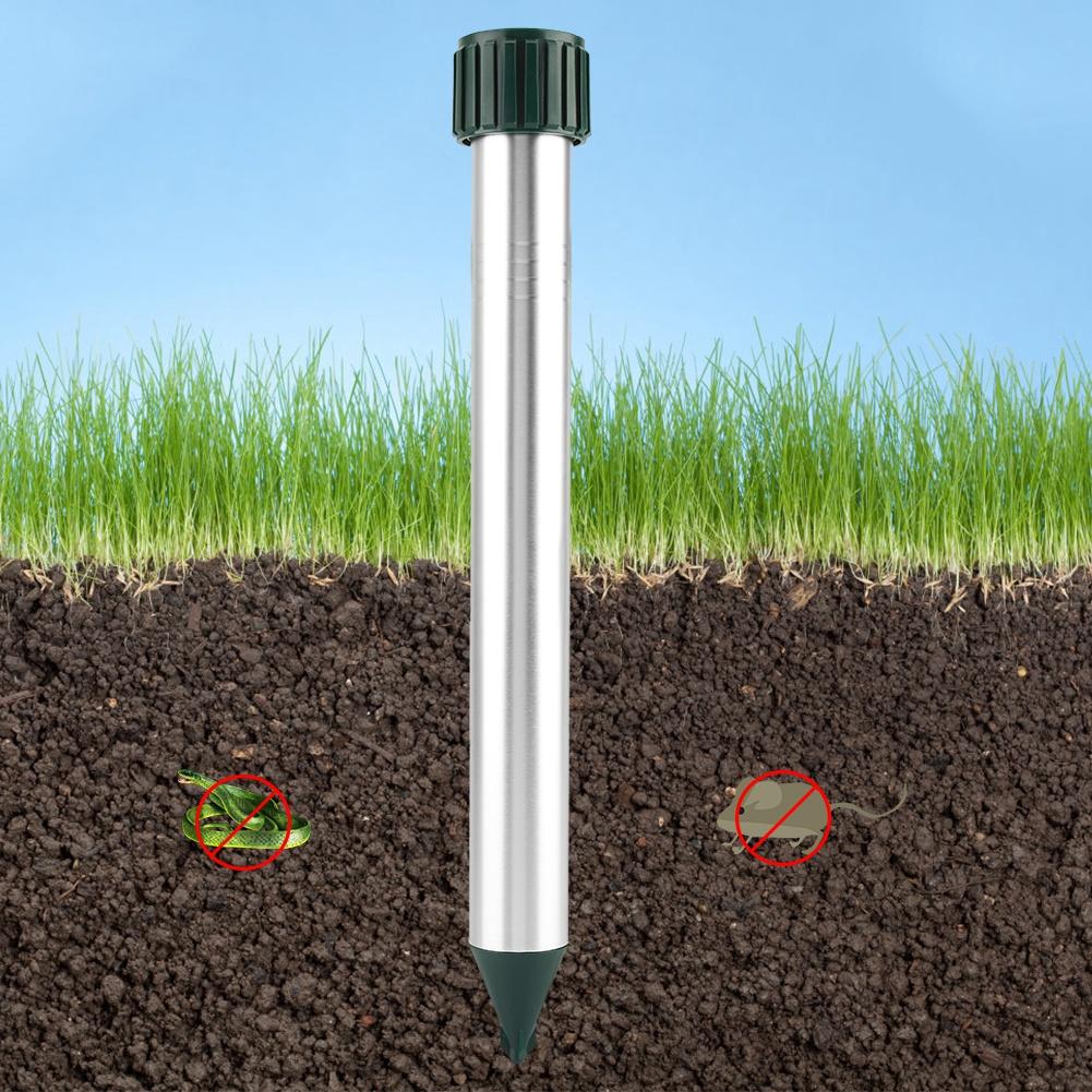 Ultrasonic Ground Rodent Mice Mole Repeller For Outdoors Garden 400HZ