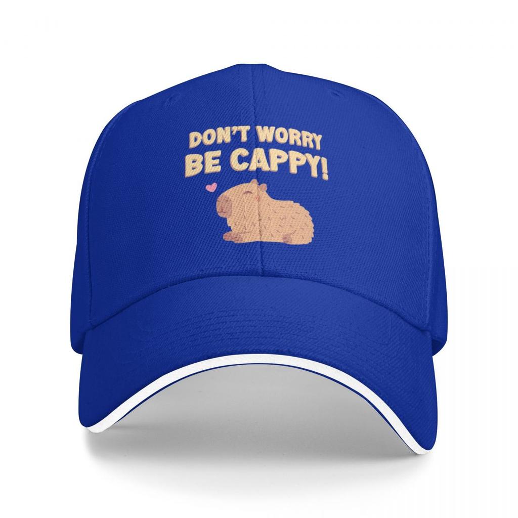 Dont Worry Be Capy Capybaras Baseball Caps Snapback Baseball Hats Breathable Casual Casquette Outdoor Unisex