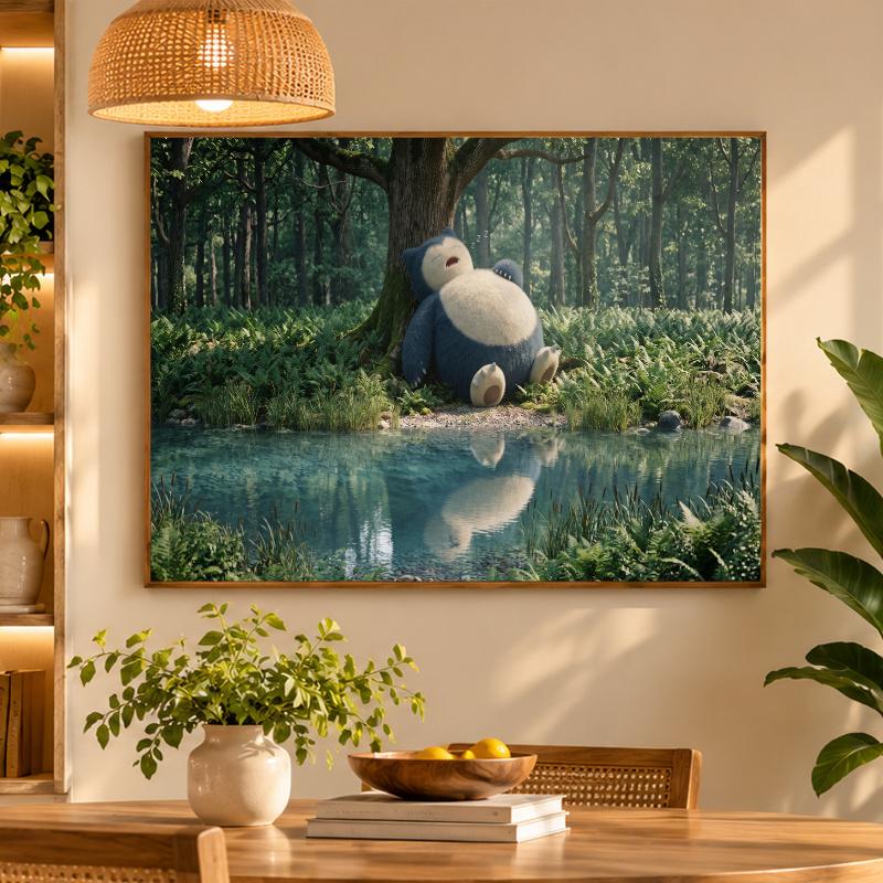 5D Diamond Painting Snorlax DIY Full Drill Diamond Art Kit Home Decoration