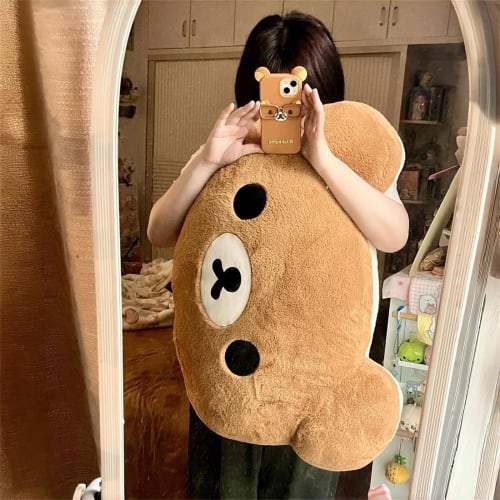 HESHI Rilakkuma Body Pillow, Large Plush Cushion, Bedside Pillow, Bedroom Decor, Comfortable to Sleep With, Craft, Anime Merchandise, Room Decor, Gift