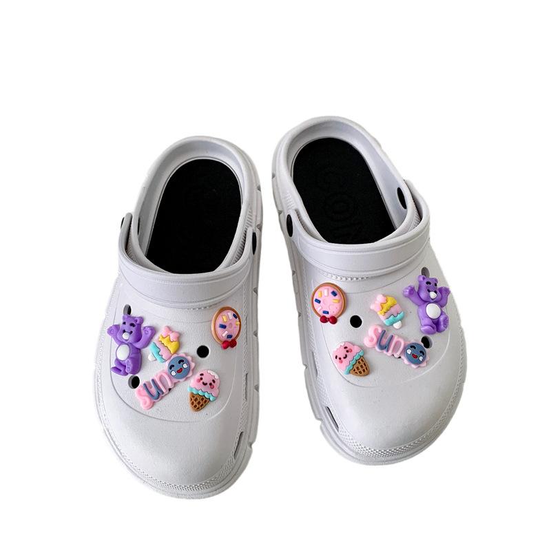 Hole shoes women's 2025 new women's muffin platform beach shoes student bag head wearing sandals