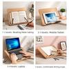 Multi-Position Support Wooden Reading Stand Foldable Cookbook Bracket Book Holder Tray  Note-taking