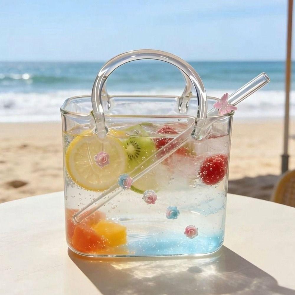 with Straw Creative Cocktail Glasses Novelty Beer Drinking Mug Fruit Wine Glass Home Use