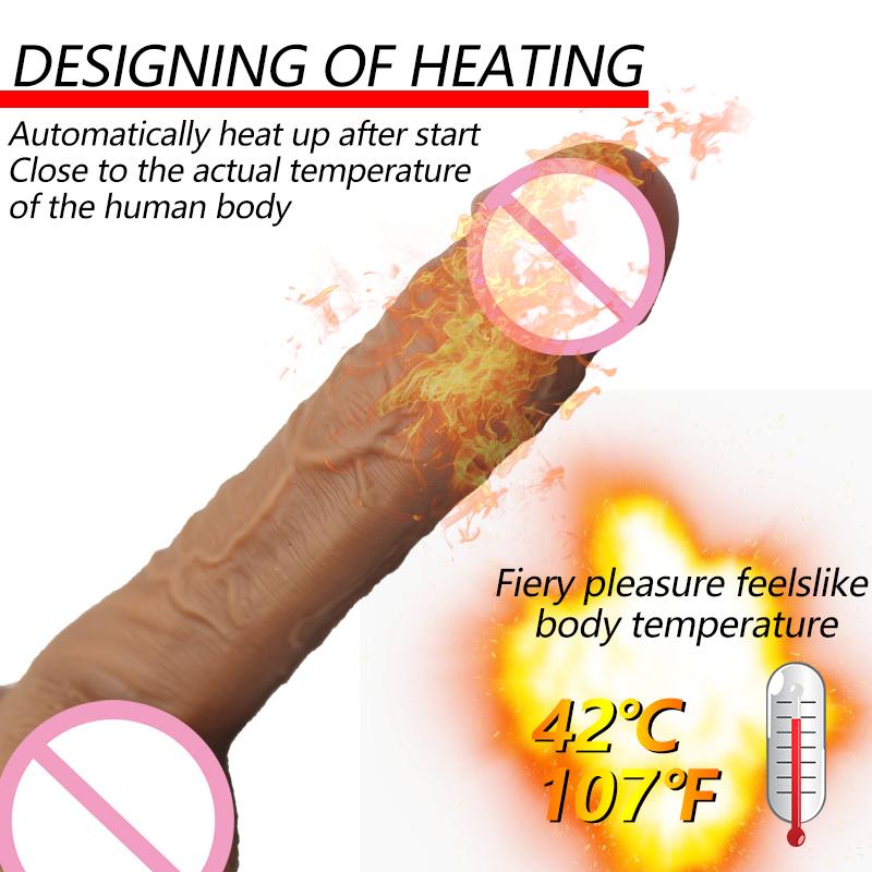 Wireless Remote Telescopic Dildo Vibrator Layer Silicone Big Penis Heating Realistic Dildo G Spot Massage Sex Toy for Women