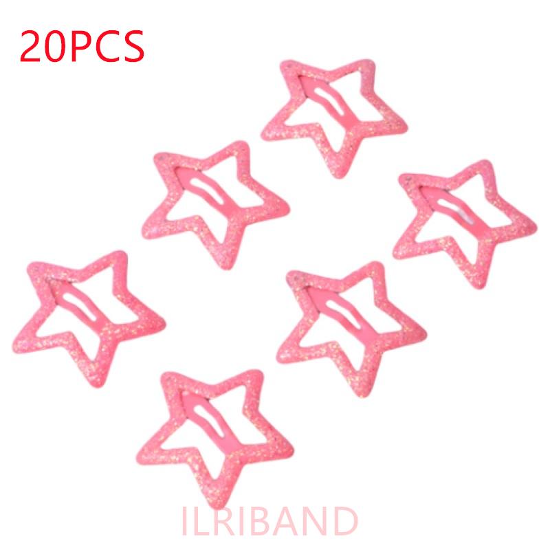 20pcs/lot 3CM Mini Star Hair Clip Kids Glitter Metal Hair Clips Barrettes Hairpins Girls Hair Accessories Headwear Styling Tools
