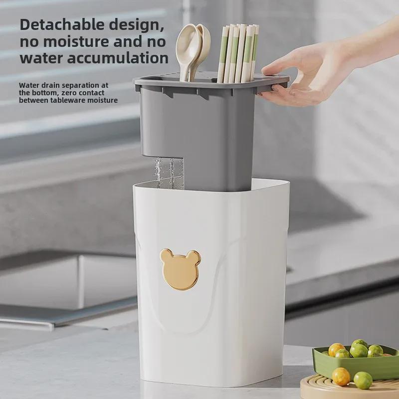 Multifunctional Kitchen Knife and Utensil Storage Rack