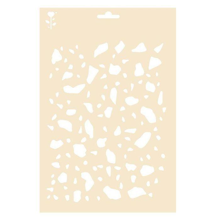 3 pochoirs avec motif Terrazzo A4