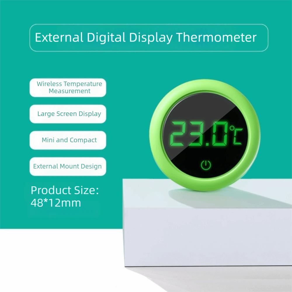 

Self-Adhesive Aquarium Thermometer LCD Digital LED Display Fish Tank Thermometer Temperature Control Large Screen зелёный