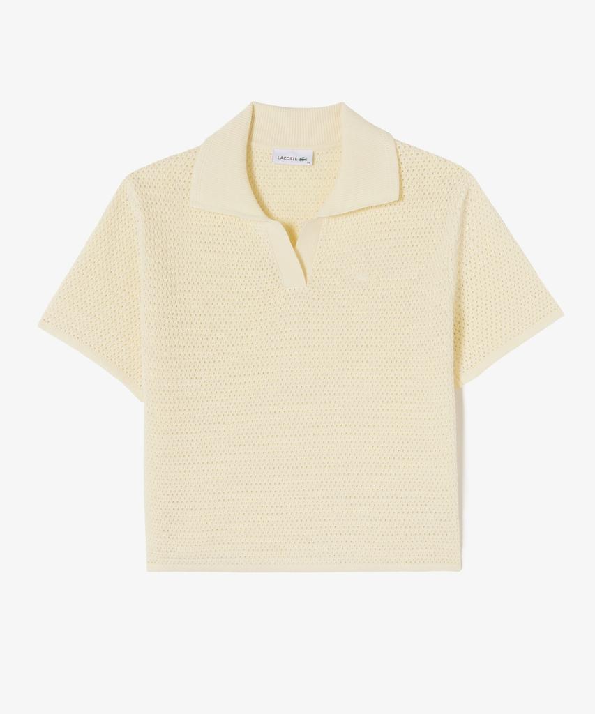 LACOSTE Women'S Crochet Sweater Polo Shirt Pf615E-56G 056