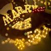 Romantic 26 Letters  LED Lights Alphabet Marquee Signs Vintage Circus for Children Bedroom Wedding De