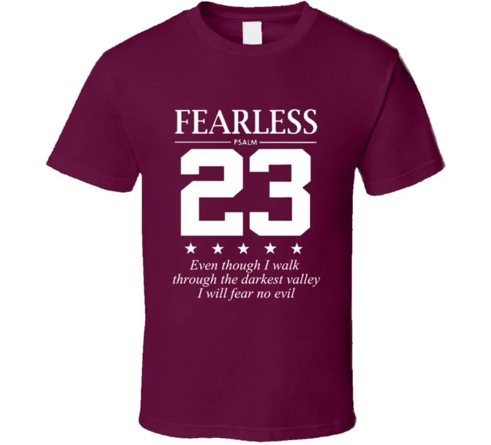 Psalm 23 Fearless Christian Shirt I Will Fear No Evil Lord Is My Shepherd Jesus XL