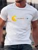 Unisexs Summer 100 Cotton Casual Fashion Funny Planet Print Loose Sports Tshirt Street Versatile Top