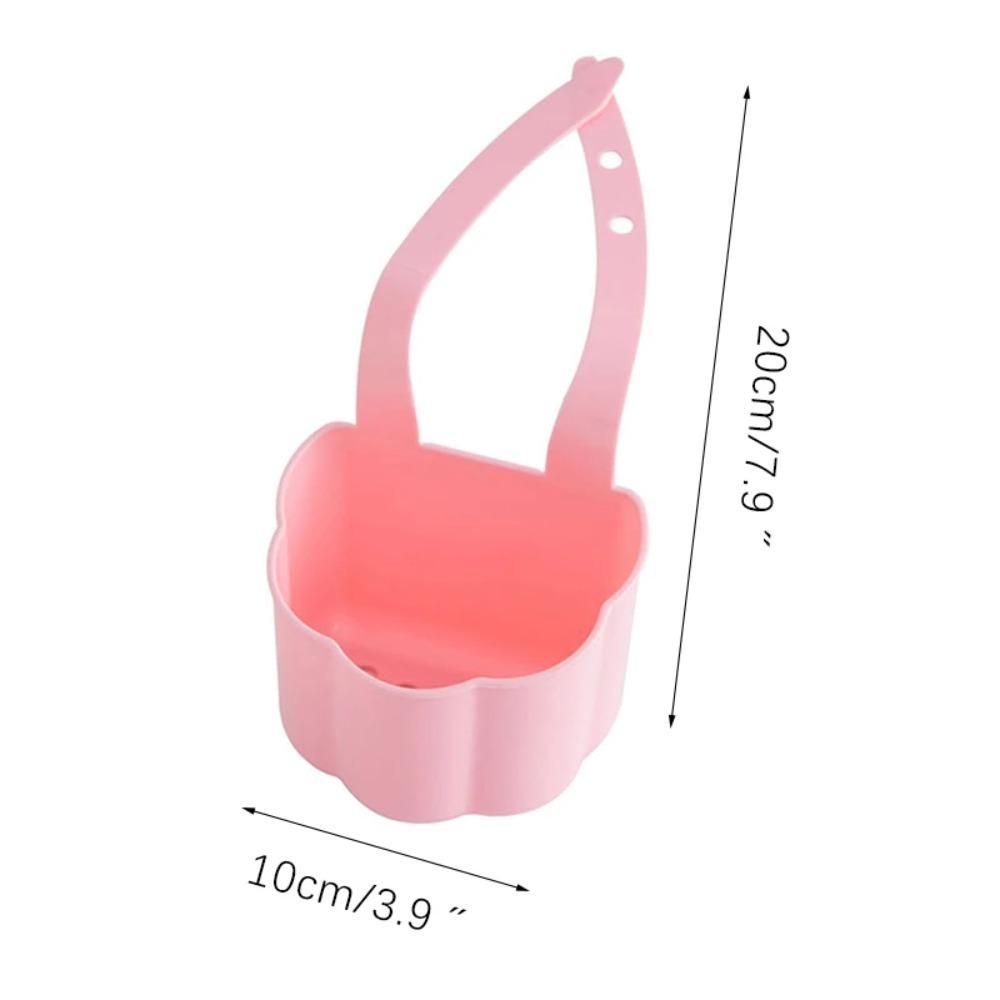 Kitchen Sink Drain Holder Adjustable Tap Holder Soap Sponge Holder Hanging Storage Basket for Bathroom Kitchen Accessories