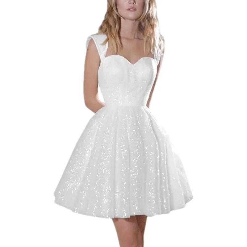 Dress new sexy sequin suspender short