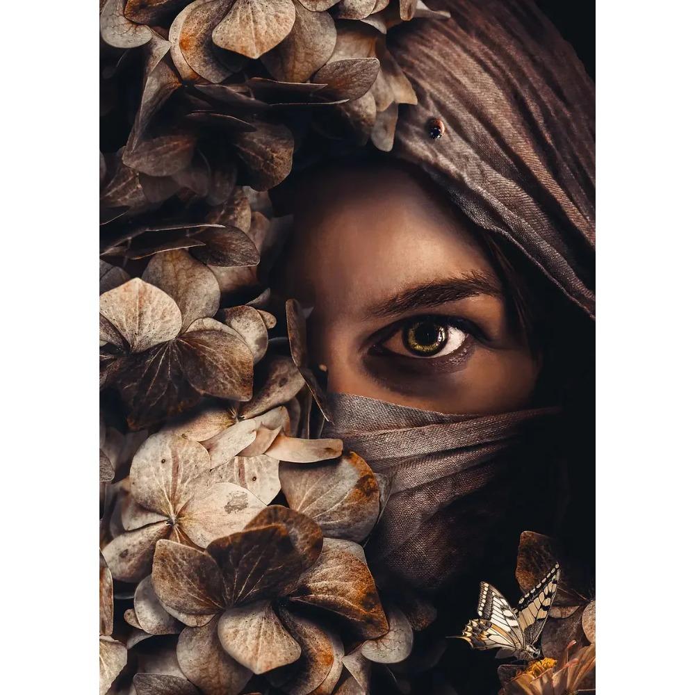 African Woman Canvas Paintings African Girl with Flower Art Posters and Prints Wall Art Pictures for Living Room Decor Cuadros