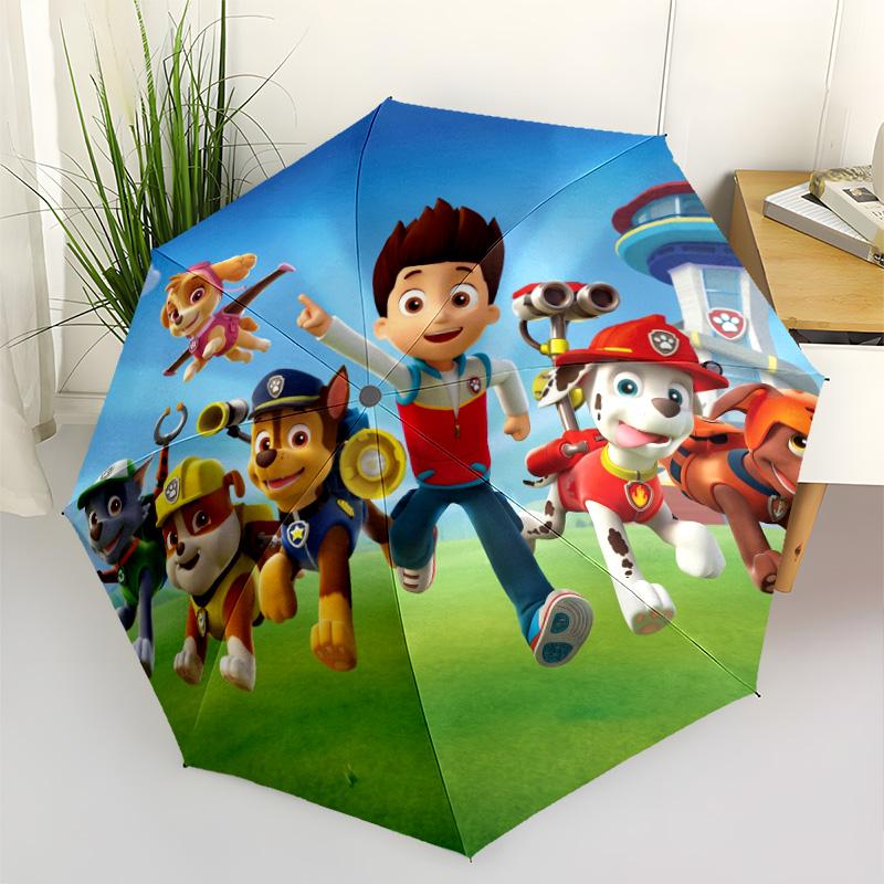 Paw Patrol Adventure Day Automatic Umbrella Retractable Design with 8-Rib Durability Sturdy Construction Travel Essential Fashion Lovers