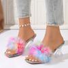 Fashion 2025 Fashion Women's Shoes Peep Toe Women's Slippers New Color Matching Dress Slippers Women Summer Best Seller Heels Women