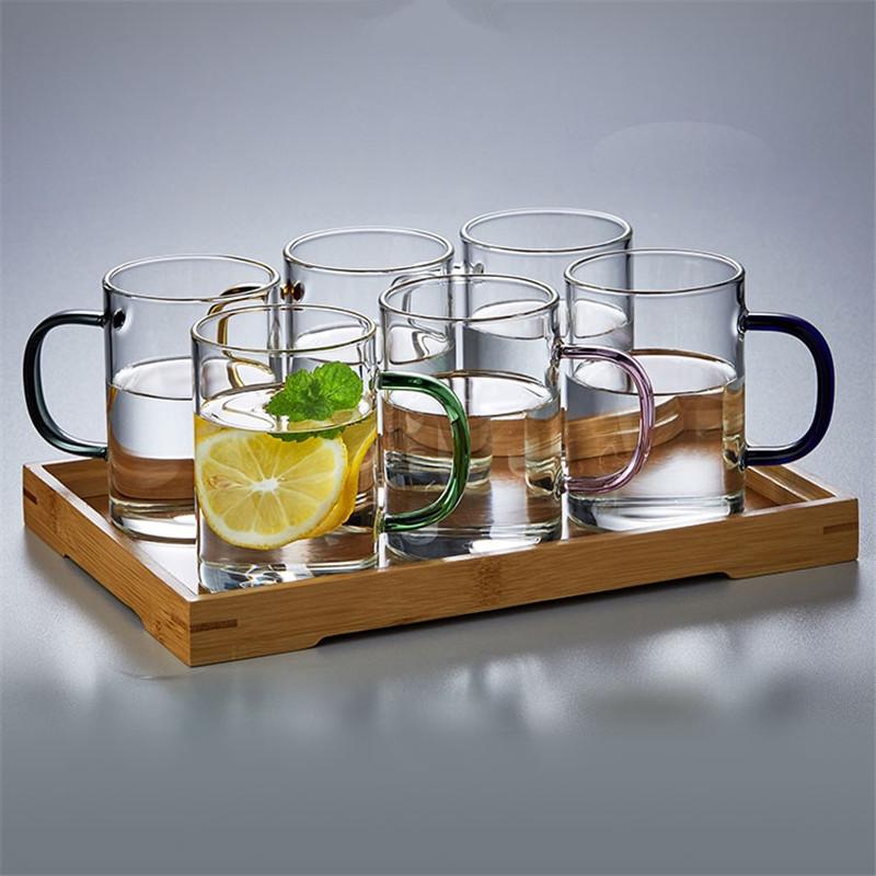 

Transparent Small Single-Layer Borosilicate Glass Teacup for Tea, Juice, and Lemonade 301-400ml зелений