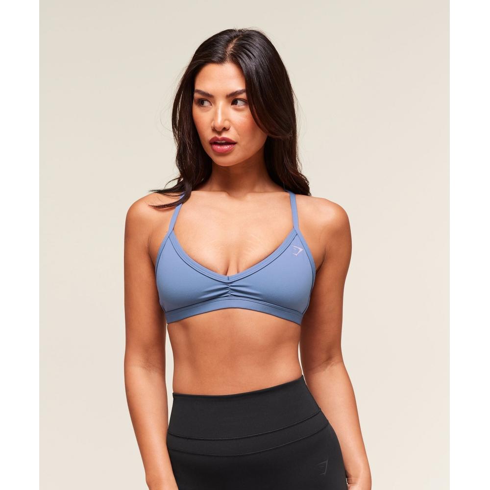 Gymshark Minimal Sports Bra Worn Blue B3a2j Udr1