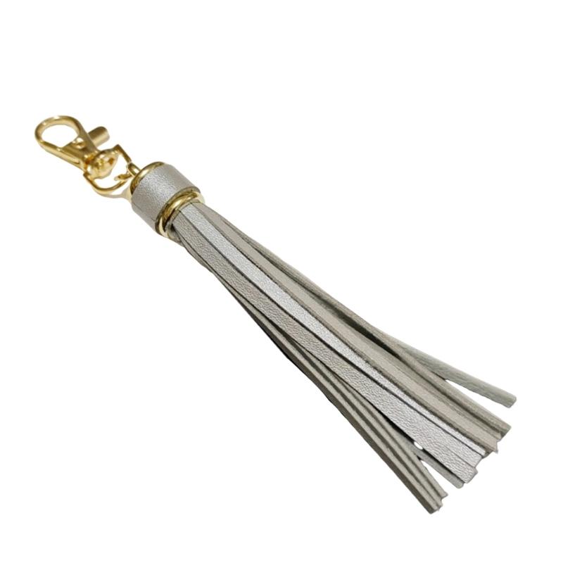Handmade Tassels Keychain Bag Charm Stylish PU Leather Tassels Keychain Pendant With Metal Rings For Secure Attachment