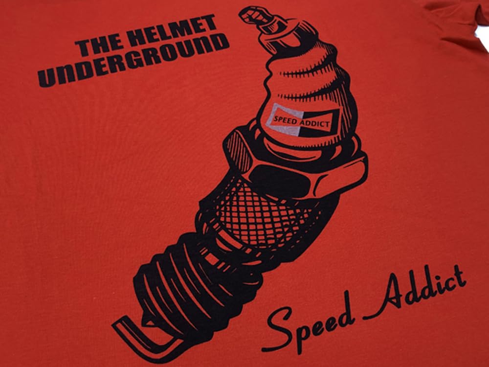 [SPEED ADDICT] THE HELMET UNDERGROUND T-shirt (RED, L Size)