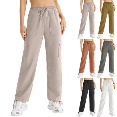 Damen Cargohose mit hoher Taille, lässig, Baggy, Streetwear, süße Cargohose zum Wandern