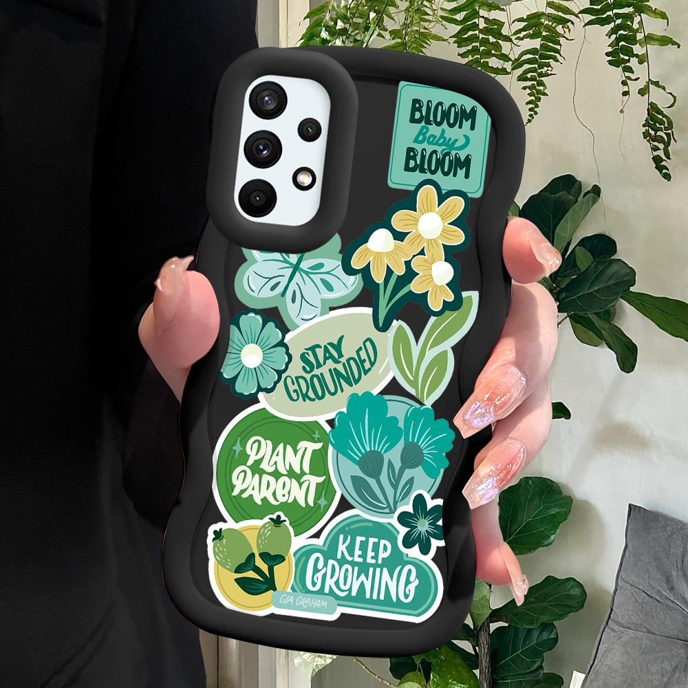 

Окрашенный узор Big Wave Edge Мягкий силиконовый материал Macaron чехол для телефона противоударный защитный резиновый чехол для Samsung Xiaomi Poco Redmi Xiaomi Poco M5S чёрный