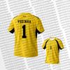 Camisa de Futebol Amarela de Goleiro Cabo Verde 2026 Vozinha #1 Cabo Verde Unissex Homens Mulheres Tops Absorvente de Suor Camiseta para Fã de Futebol