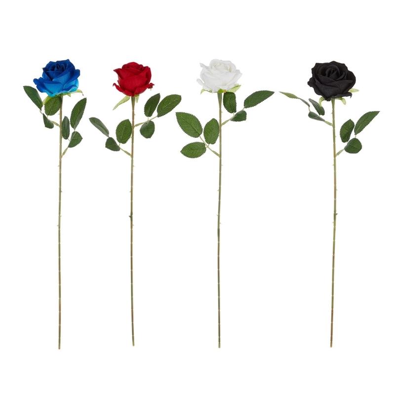 Practical Set of 6 Lifelikes Soft Flocking Fabric Roses Portable for Florals Arrangements and Special Gifts Daily Use