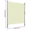 VidaXL Store Roulant d'Extérieur Ombre de Balcon Jardin Véranda Pergola Terrasse Résistant aux UV et à la Chaleur 200x270 cm 145942