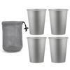 320ml Ti Cup Whiskey Pure Ti Camping Drinkware Lightweight Durable Outdoor Travel for Juice Beverages Cold Drinks 4PCS
