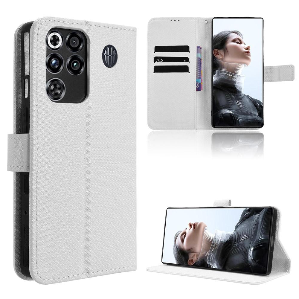 

Чохол-книжка для ZTE nubia RedMagic 11 Pro/Red Magic 11 Pro+ Plus з PU шкіри, захист всього корпусу [Блокування RFID], чохол-гаманець білий