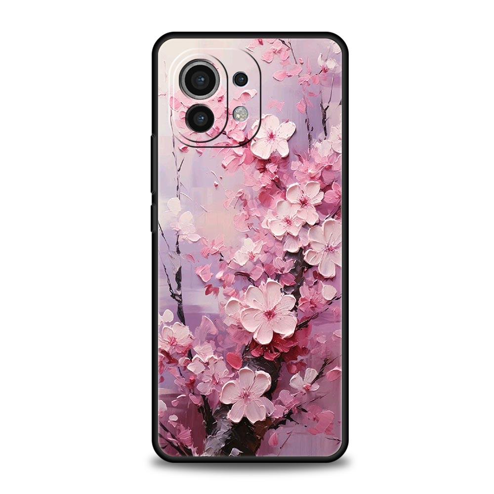 Cherry Blossom Tree Phone Case For Xiaomi Mi 15 14 Pro 13 12 11 Lite 5G 10T 11T 12T 13T 14T Poco X6 X5 X4 X3 NFC F3 F4 GT Cover