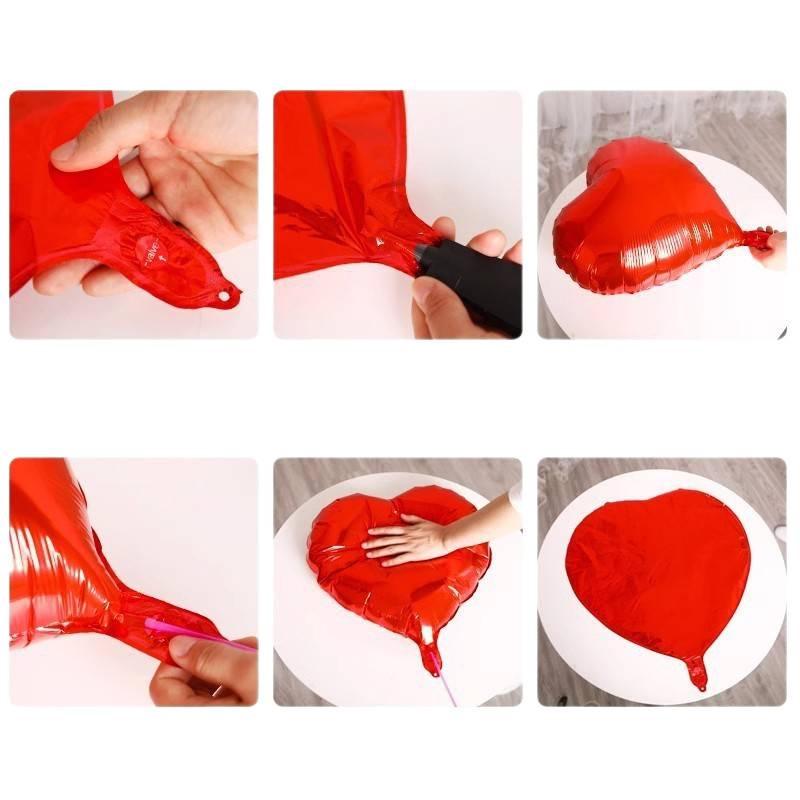 Heart-Shaped Aluminum Helium Balloon for Weddings, Engagements, and Birthday Decorations