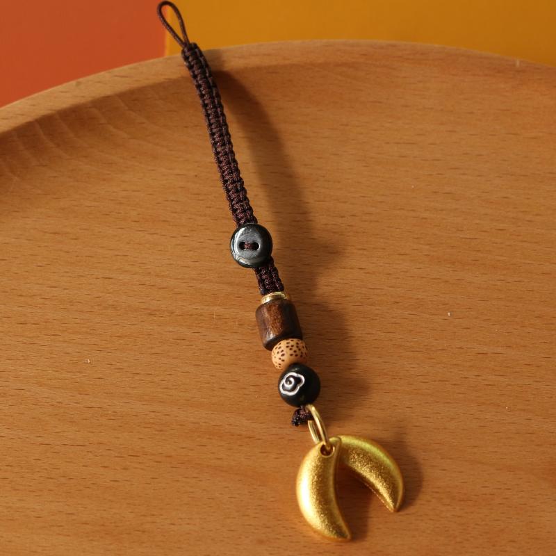 Chinese Lucky Gold Plated Fortune Pendant Charms With Auspicious Blessing For Spring Festival Gifts Wallet Decor Souvenirs