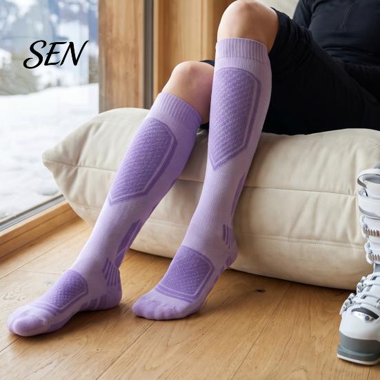 Thermal Snow Socks for Outdoor Activities Cotton Ski Women, Compression Snowboard Socks, Thickened Warm Winter Sports Breathable Anti-Slip Skiing and