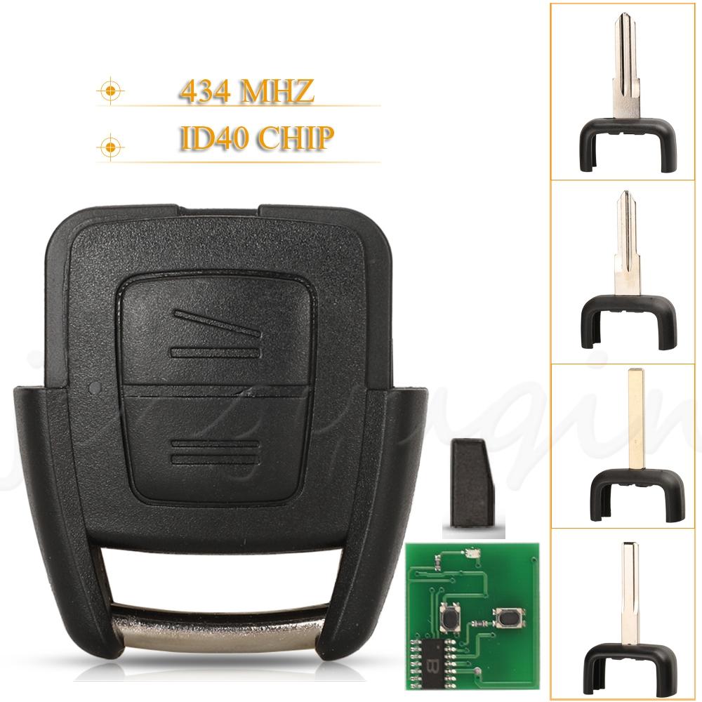 Jingyuqin 2 Buttons Car Remote Key 434Mhz ID40 Chip For Opel Zafira Astra G A Fod 93176615 BOSCH TS ASTRA System