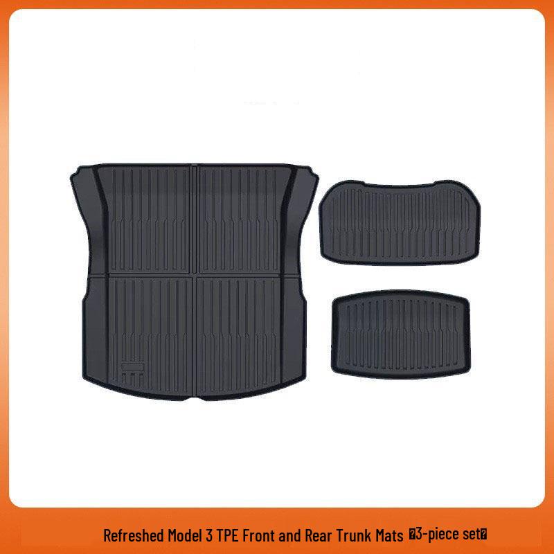 Tesla Model 3/Y Front & Rear Waterproof Trunk Mats - Original TPE Texture Accessories