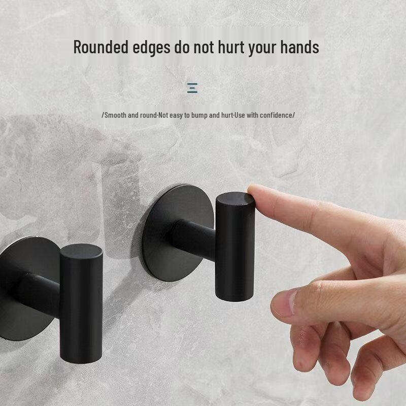 Självhäftande väggmonterad Kläd- och Hattkrok i Rostfritt Stål för Badrum