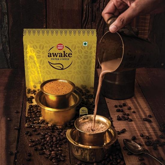 Fresh & Honest Awake Filter Coffee Powder 70: 30 Blend, 200G, Packet